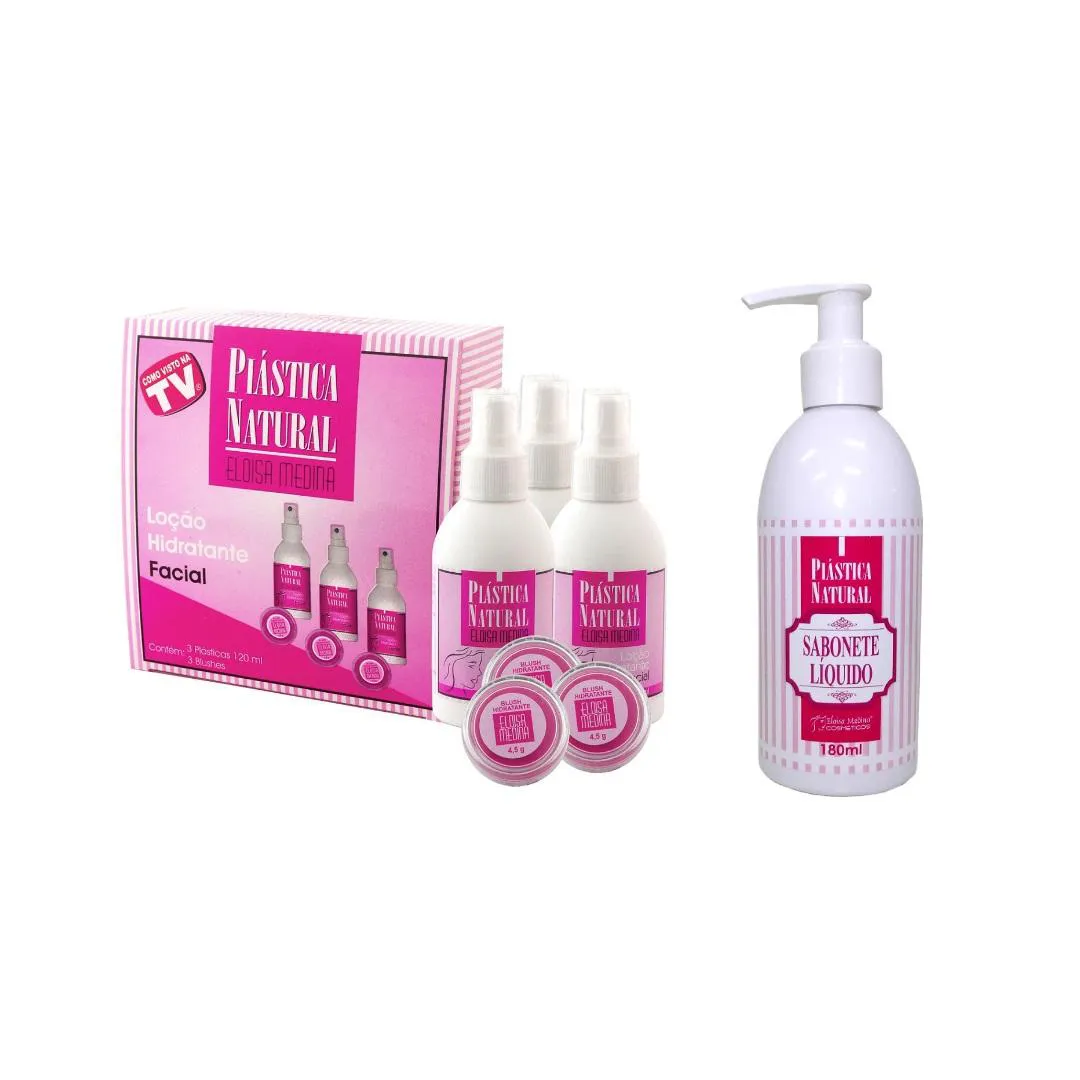 PLASTICA NATURAL ELOISA MEDINA REJUVENESCEDOR FACIAL 120ML KIT C/3 + 1 SABONETE C/ COLáGENO GêNERO:MULHER