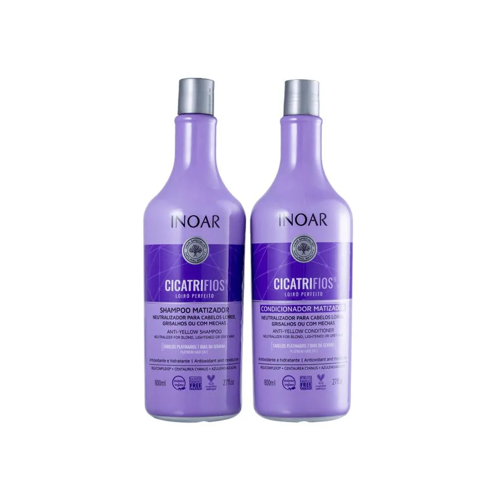 KIT INOAR SHAMPOO + CONDICIONADOR CICATRIFIOS LOIROS - 800ML