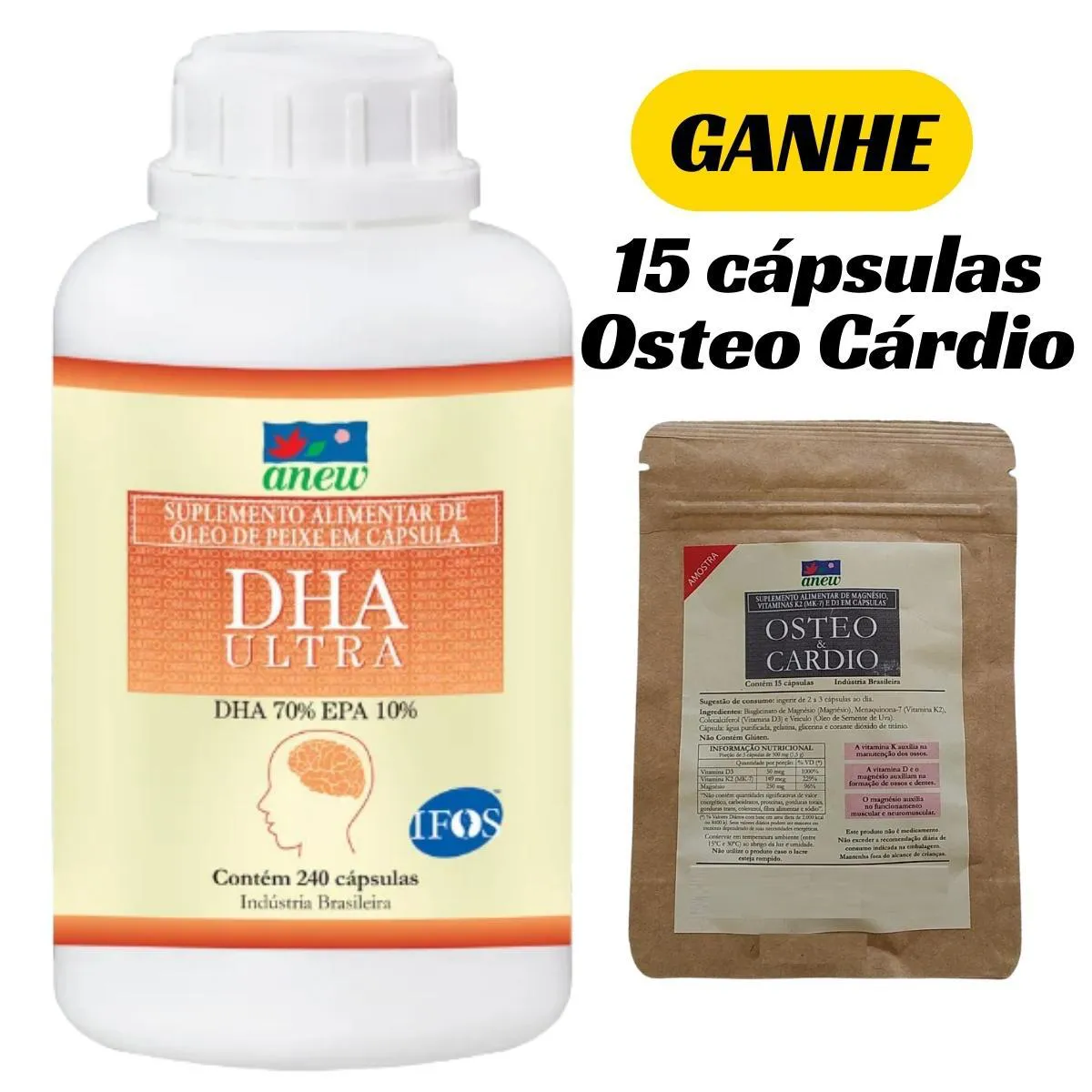 DHA ULTRA ANEW 240 CáPS + 15 CáPS OSTEO CARDIO ANEW