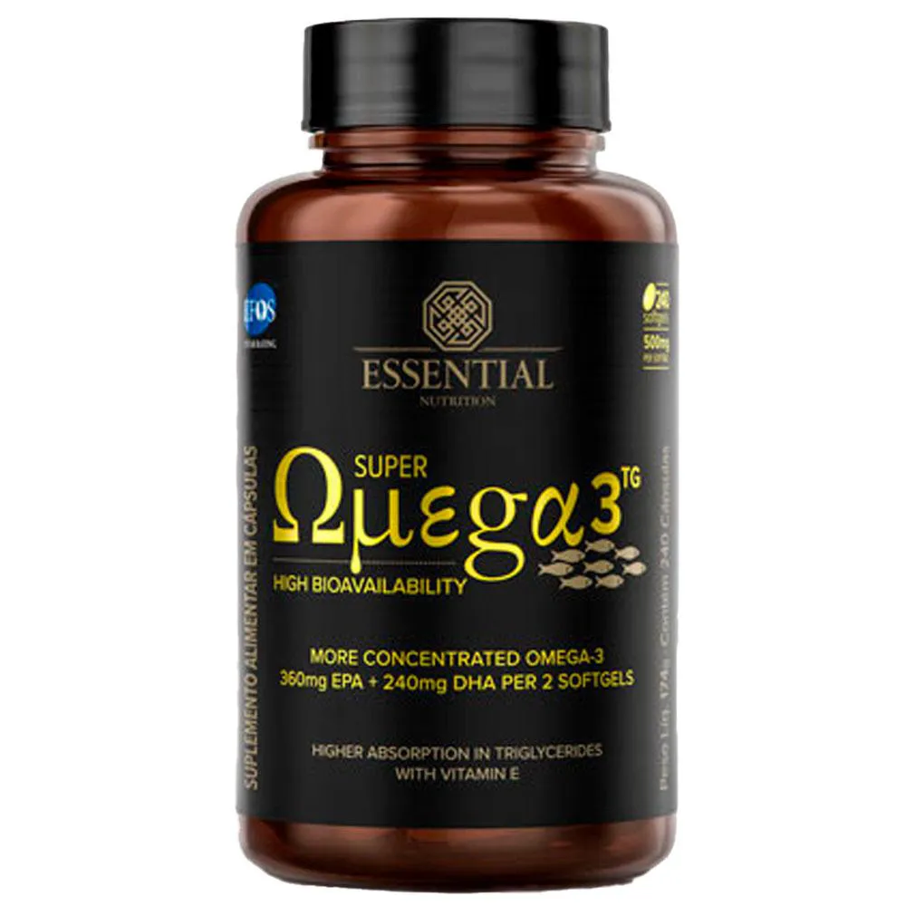 SUPER OMEGA 3 TG 500MG - 240 CAPSULAS - ESSENTIAL NUTRITION