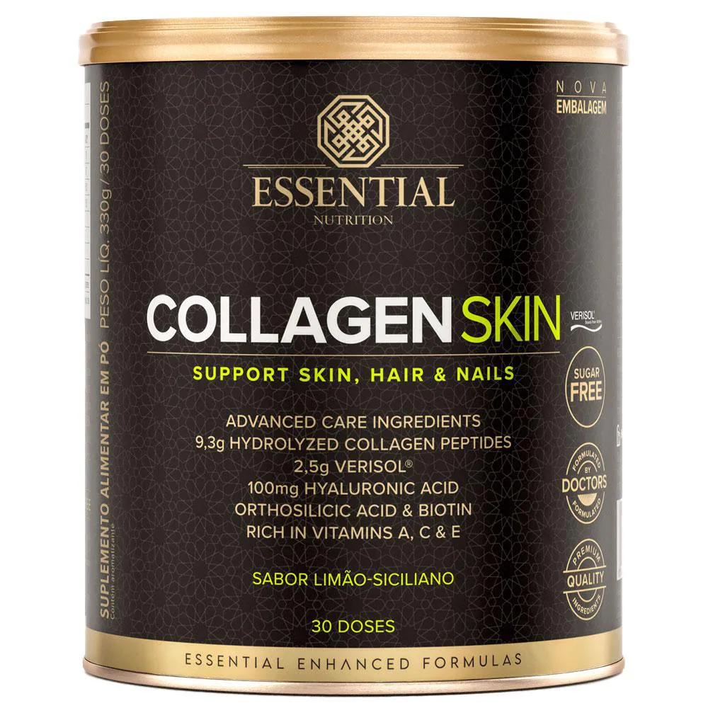 COLLAGEN SKIN VERISOL + ÁCIDO HIALURôNICO - LIMAO SICILIANO - 330G - ESSENTIAL NUTRITION