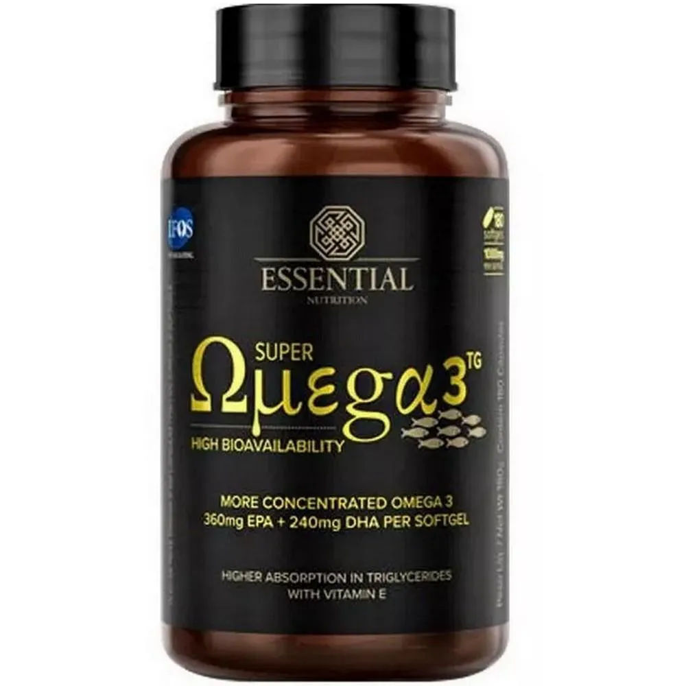 SUPER OMEGA 3 TG 1000MG - 180 CAPSULAS - ESSENTIAL NUTRITION
