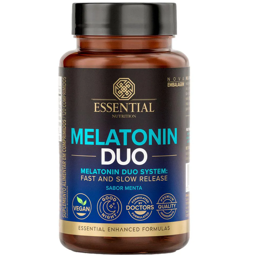 MELATONIN DUO (MENTA) - 120 COMP - ESSENTIAL NUTRITION