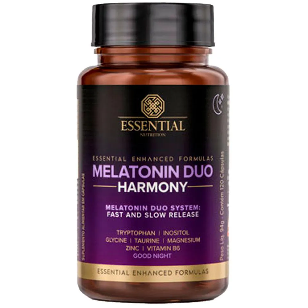 MELATONIN DUO HARMONY - 120 CAPSULAS - ESSENTIAL NUTRITION