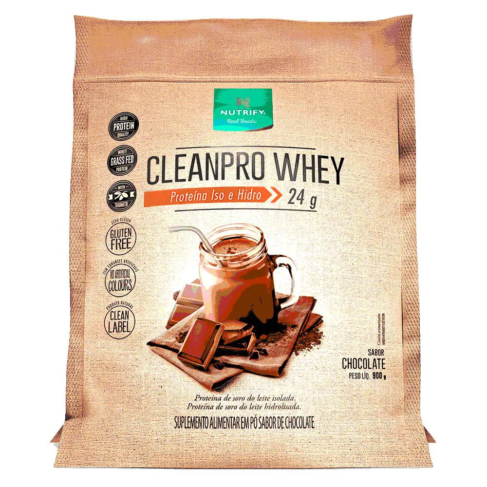 Whey CleanPro Nutrify Chocolate 900g 900 G - Pouch