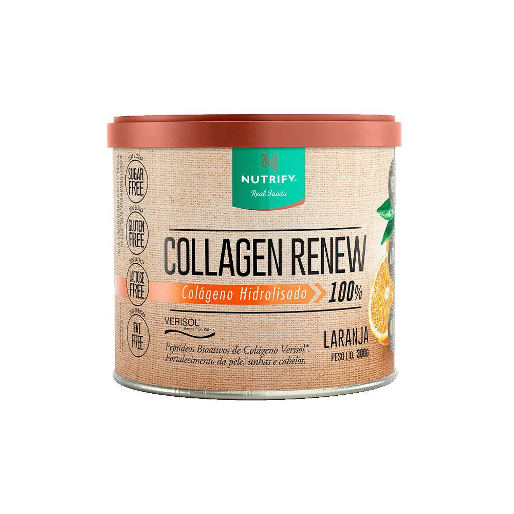 Colágeno Hidrolisado Collagen Renew Nutrify Laranja 300g