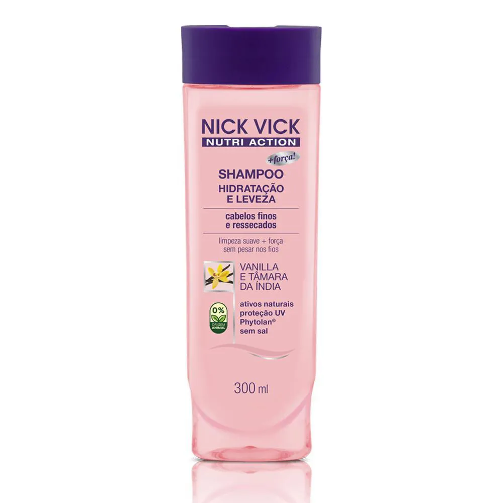 Shampoo Nick Vick Nutri Hidratação e Leveza 300ml