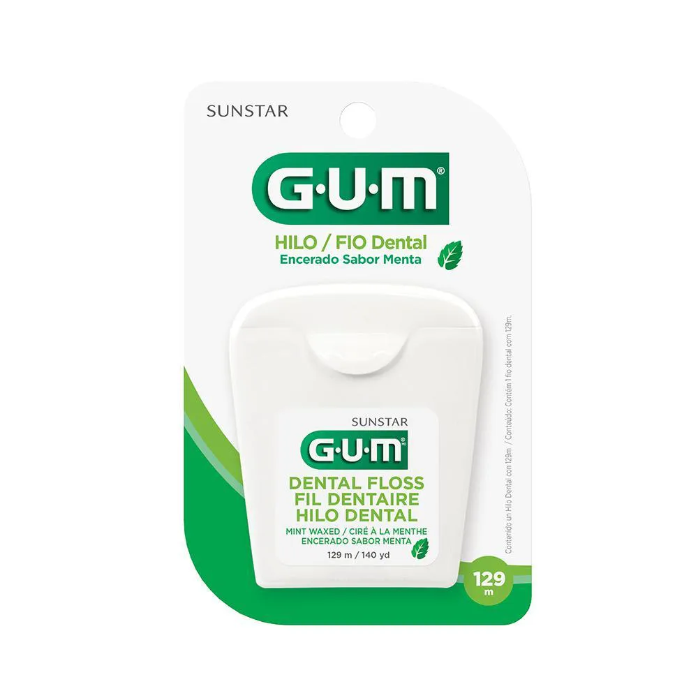 GUM FIO DENTAL MENTA ENCERADO 129M