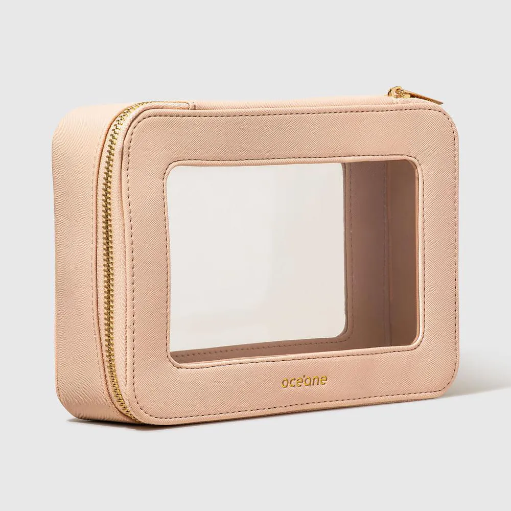 NéCESSAIRE NUDE COM TRANSPARêNCIA - CRYSTAL CASE
