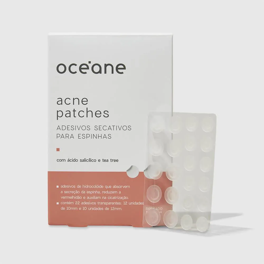 ADESIVOS SECATIVOS PARA ESPINHAS COM ÁCIDO SALICíLICO - ACNE PATCHES 22UN