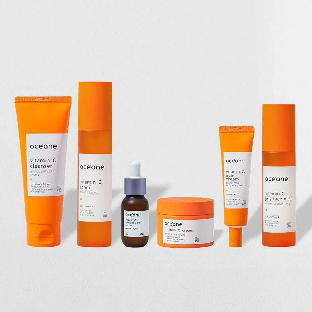 KIT ROTINA COMPLETA VITAMINA C + ÁCIDO SALICíLICO (6 PRODUTOS)