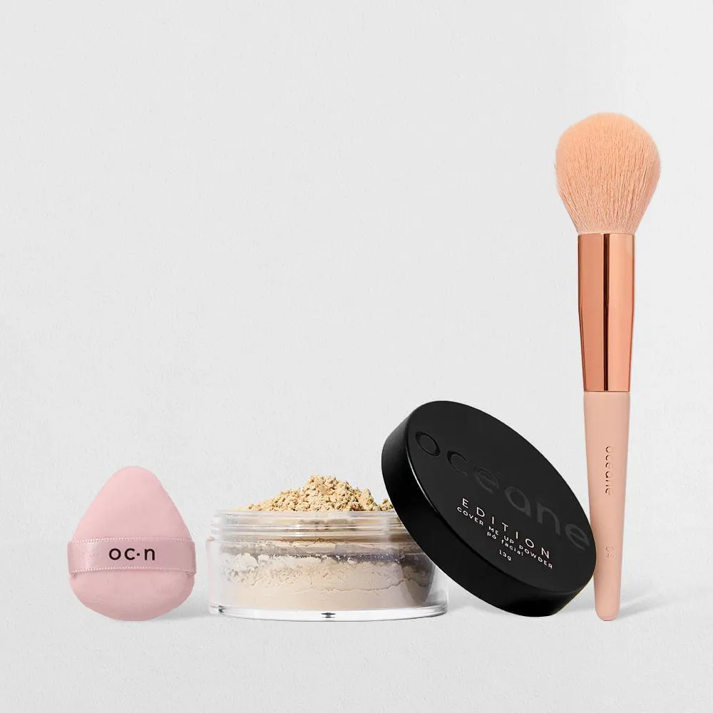 KIT ESPONJA PARA ACABAMENTO Pó + TRANSLúCIDO PINCEL PARA Pó OCéANE EDITION (2 PRODUTOS)