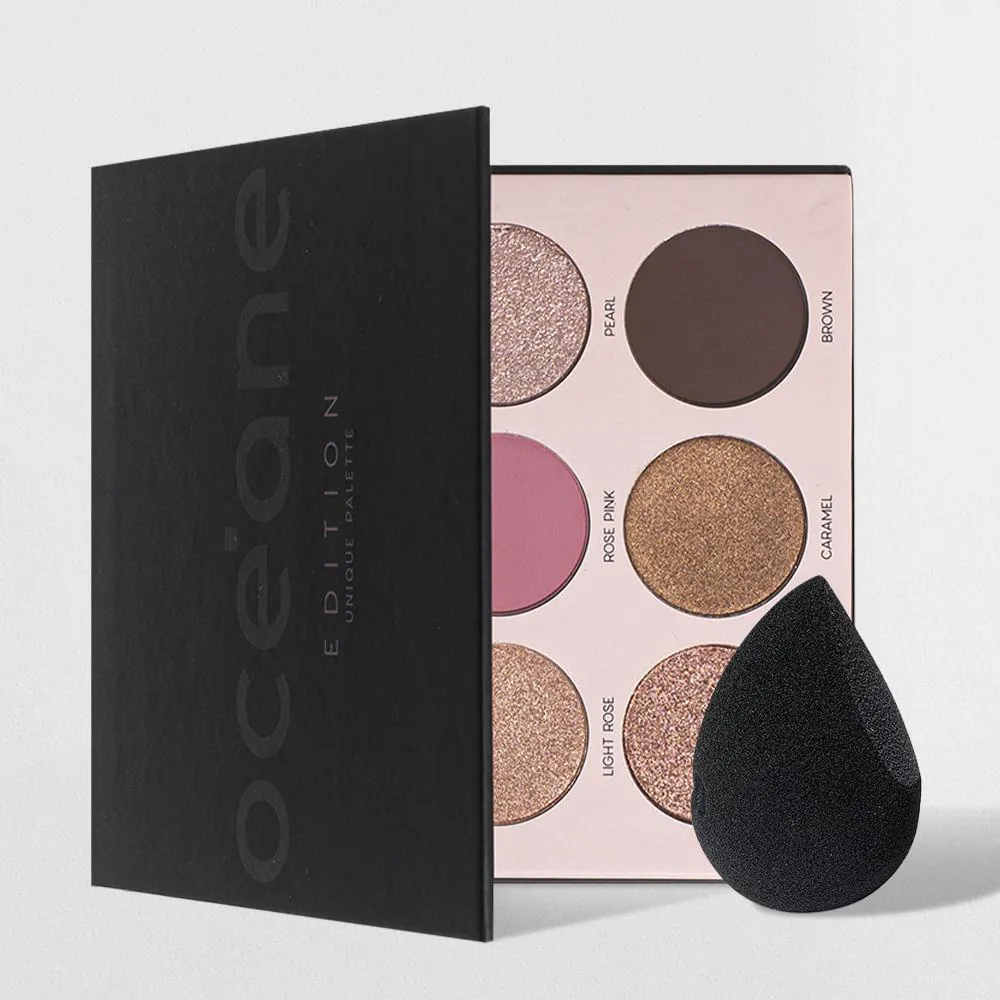PALETA DE SOMBRAS + ESPONJA DE MAQUIAGEM FLAT DROP EDITION (2 PRODUTOS)