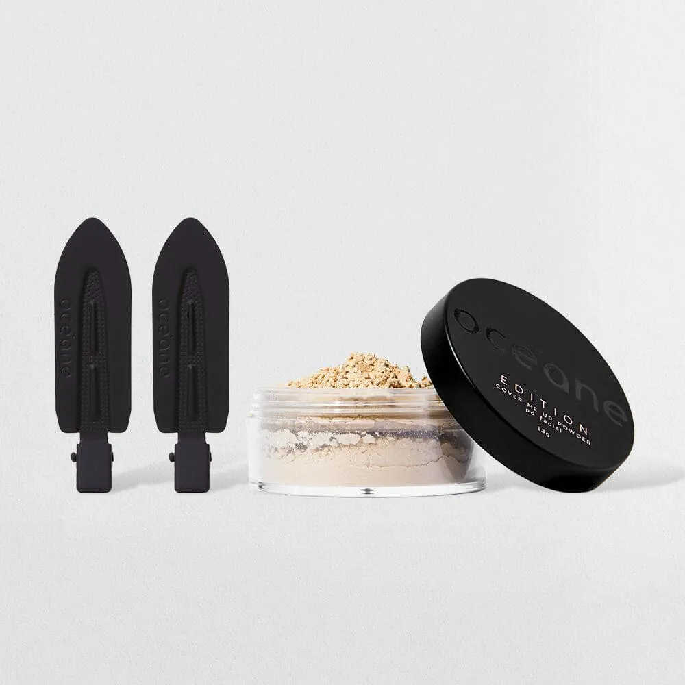 KIT PRESILHA DE CABELO PRETA + Pó SOLTO OCéANE EDITION (2 PRODUTOS)