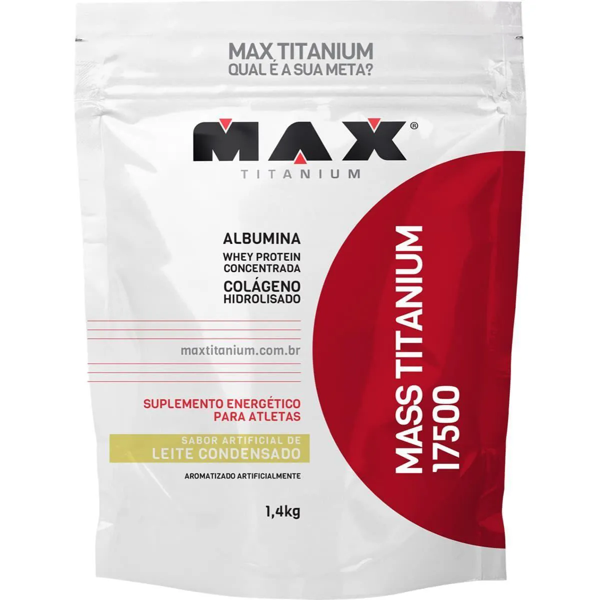Hipercalórico Max Titanium Mass Titanium 17500 Refil Leite Condensado 1,4kg 