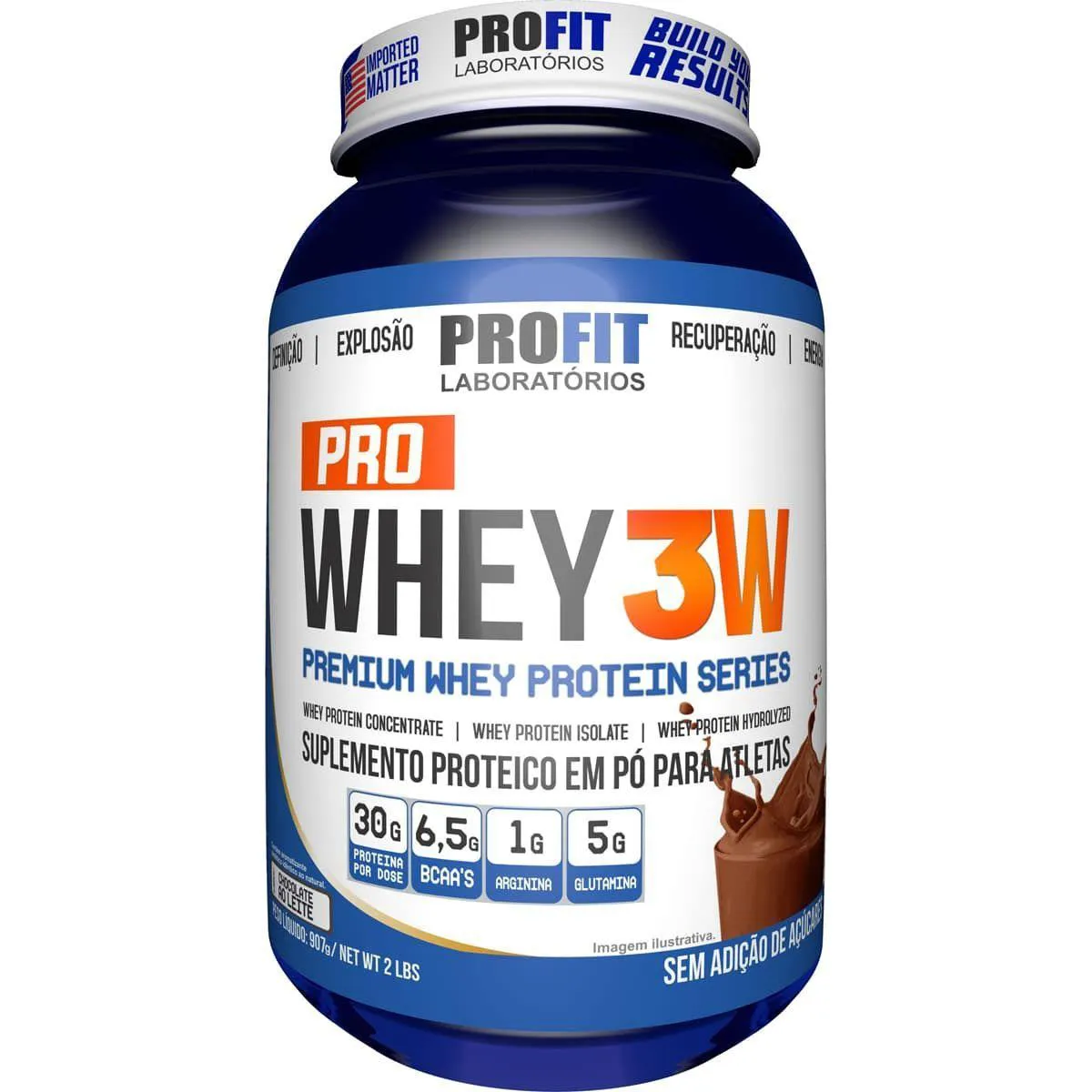 PRO WHEY 3W - 907G CHOCOLATE - PROFIT