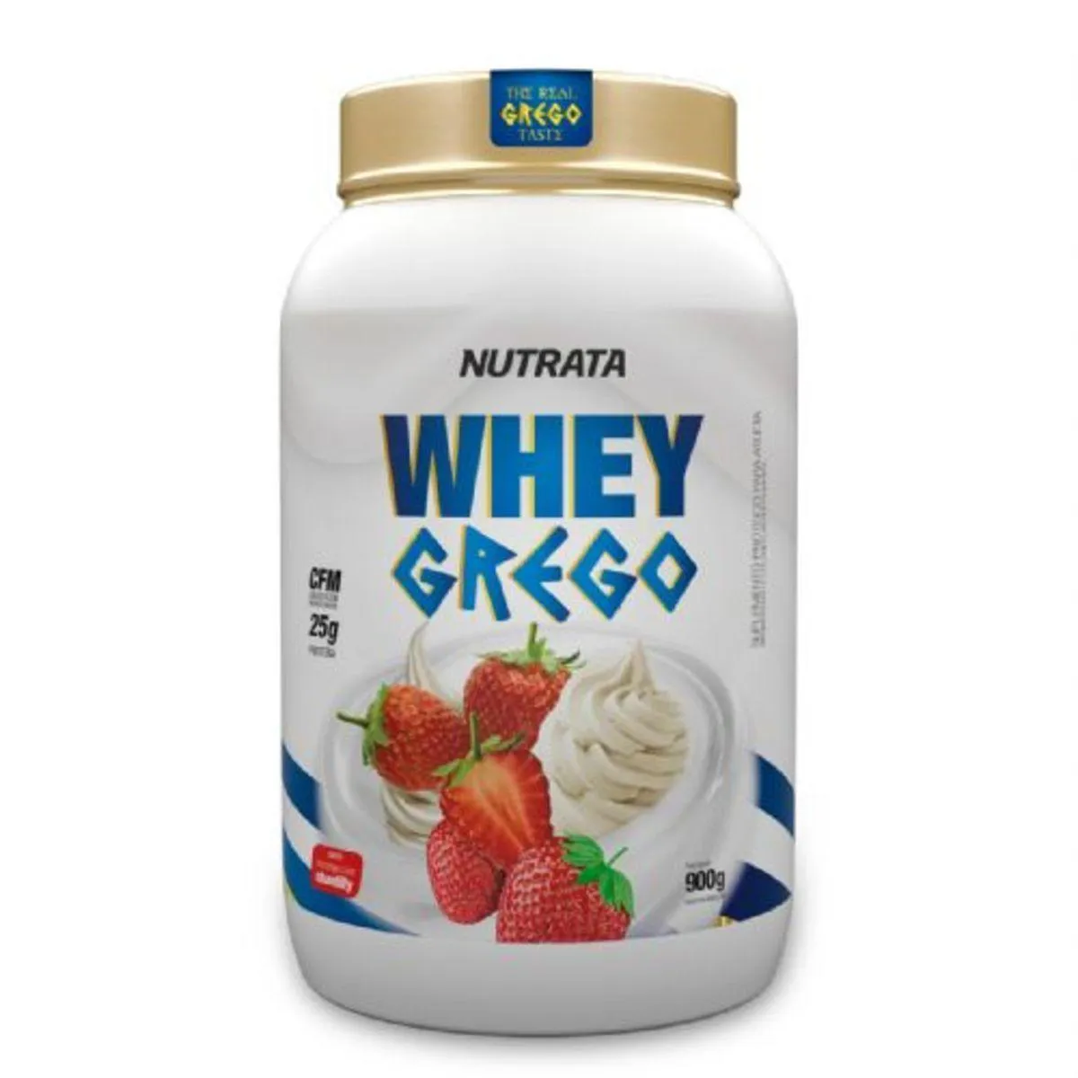 WHEY GREGO - 900G MORANGO COM CHANTILLY - NUTRATA