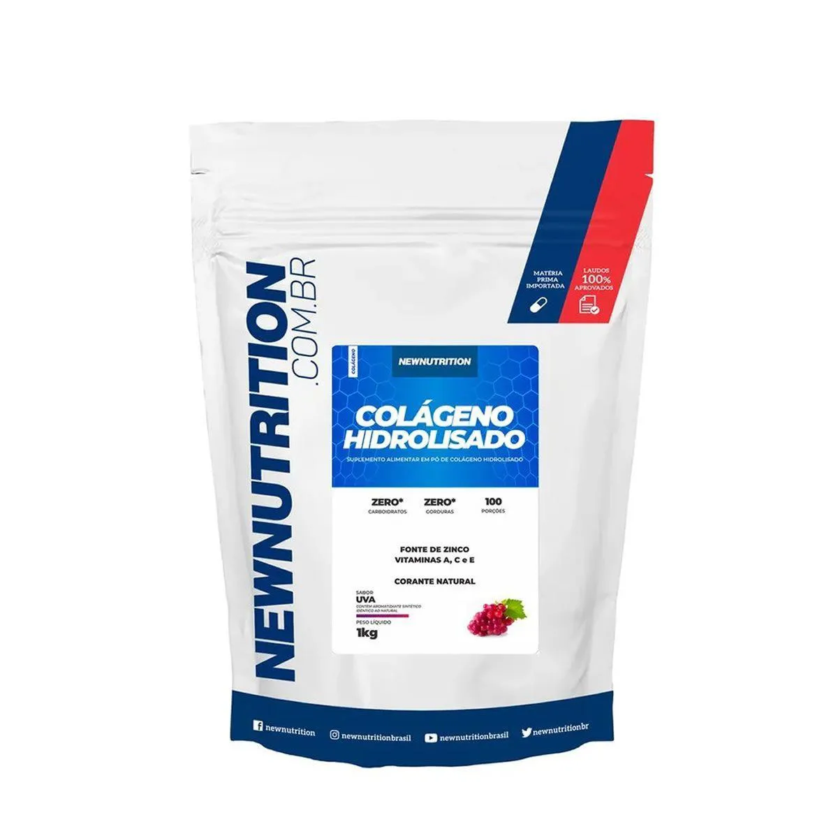 COLáGENO HIDROLISADO - 1000G UVA - NEWNUTRITION