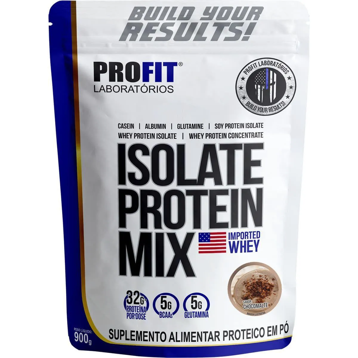 ISOLATE PROTEIN MIX REFIL - 900G CHOCOMALTE - PROFIT