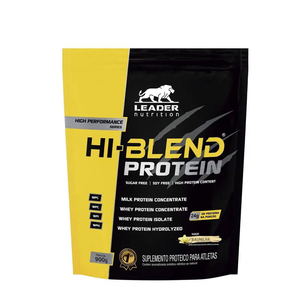 Suplemento Leader Nutrition Hi-Blend Protein Sorvete de Baunilha Refíl 900g