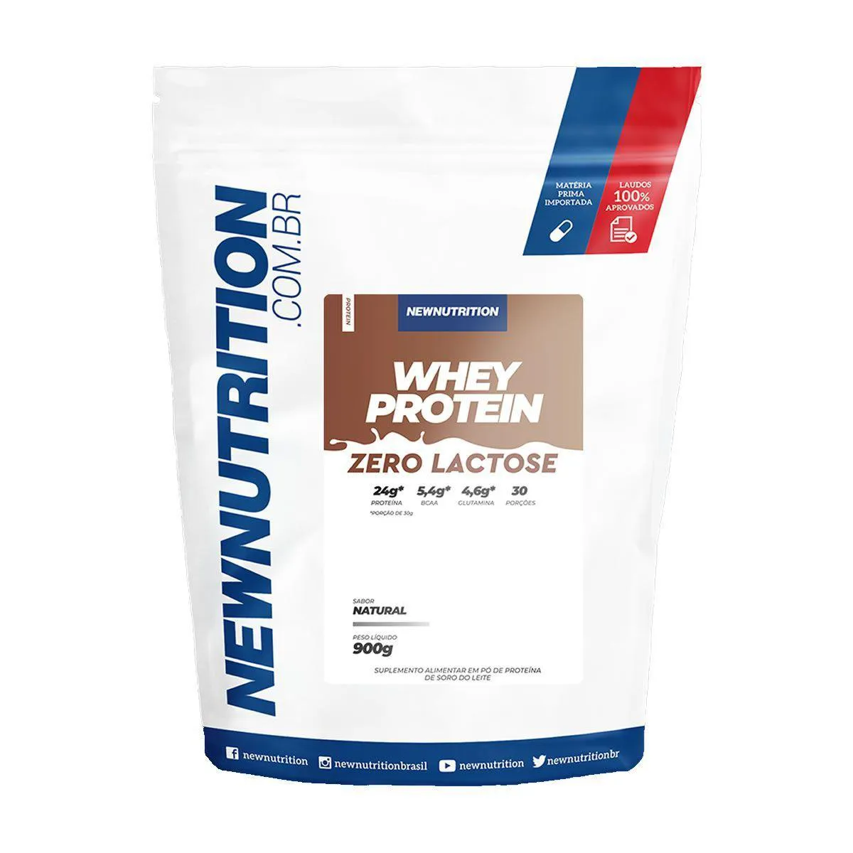 WHEY ZERO LACTOSE - 900G NATURAL - NEWNUTRITION