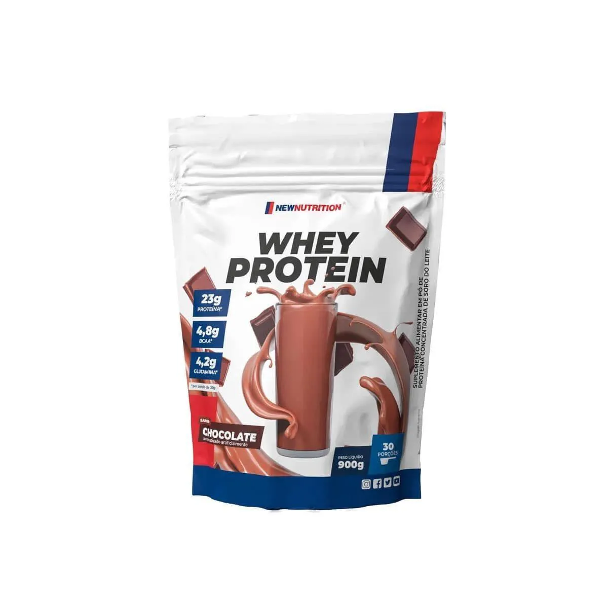 WHEY PROTEIN - 900G REFIL CHOCOLATE - NEWNUTRITION