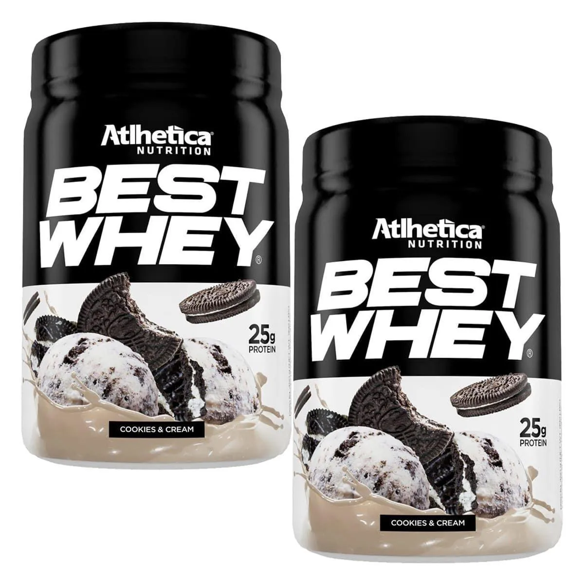 Kit 2X Best Whey - 450G Cookies&Cream - Atlhetica Nutrition