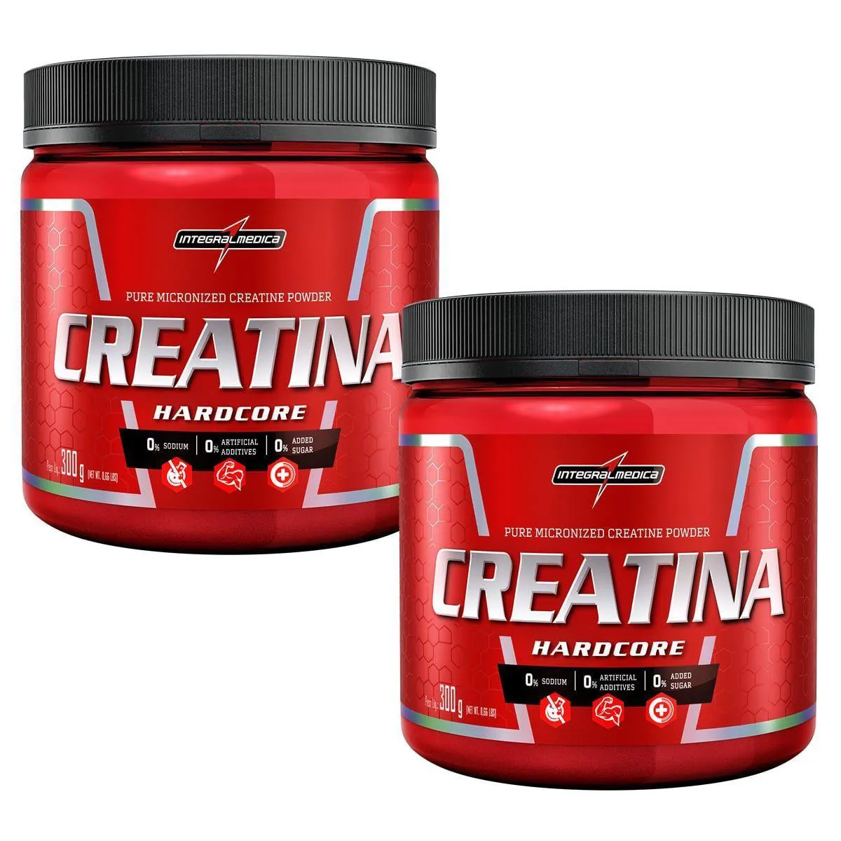 COMBO 2 - CREATINA HARDCORE RELOAD 300G - INTEGRALMéDICA