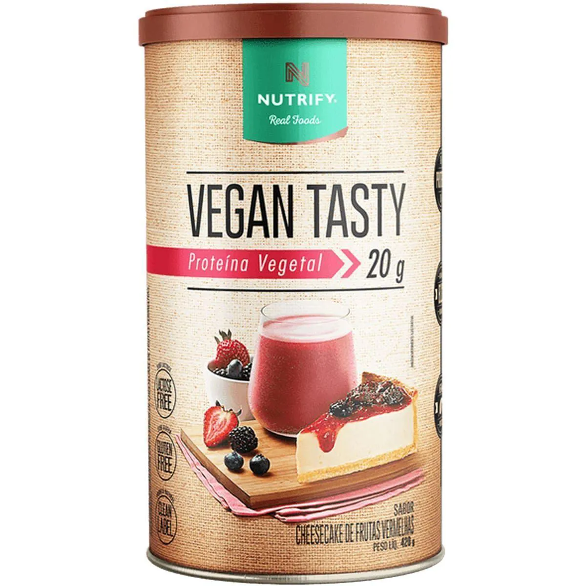 VEGAN TASTY - 420G CHEESECAKE DE FRUTAS VERMELHAS - NUTRIFY