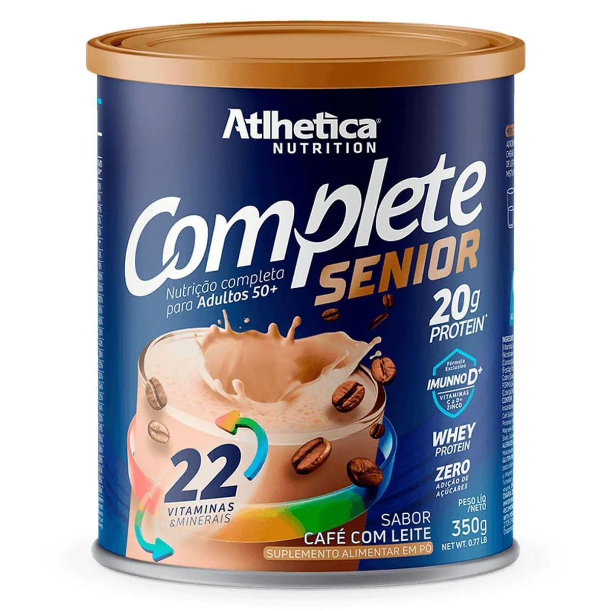 COMPLETE SENIOR 50 MAIS - 350G CAFé COM LEITE - ATLHETICA NUTRITION