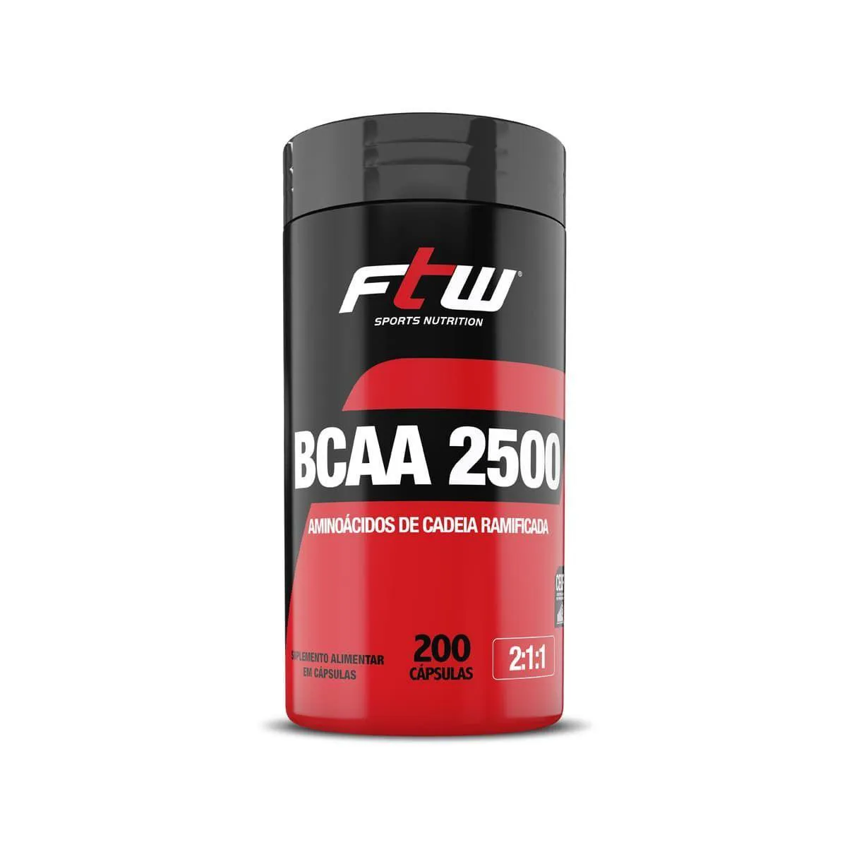 BCAA 2500 2:1:1 - 200 CáPSULAS - FTW