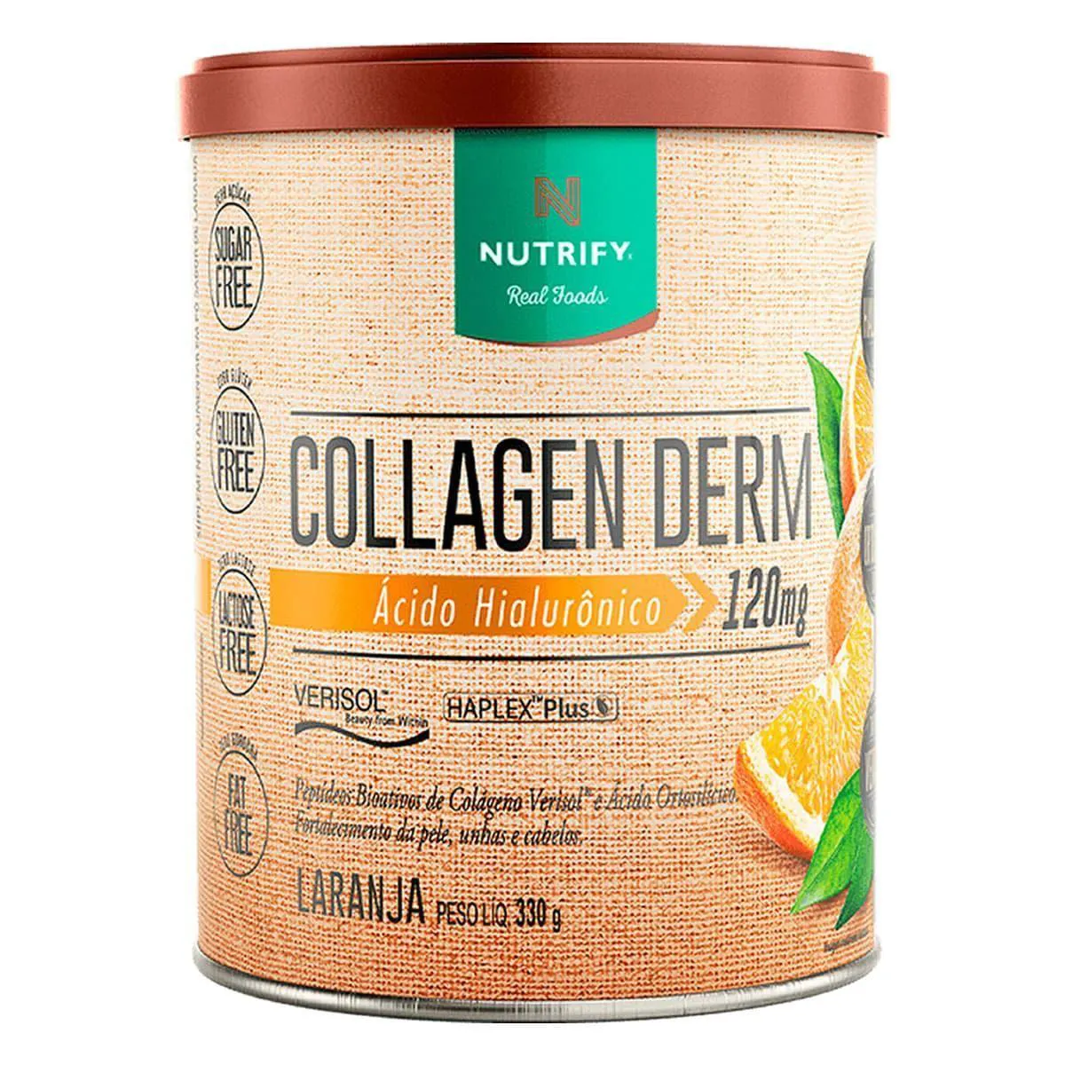 COLLAGEN DERM HIALURôNICO - 330G LARANJA - NUTRIFY