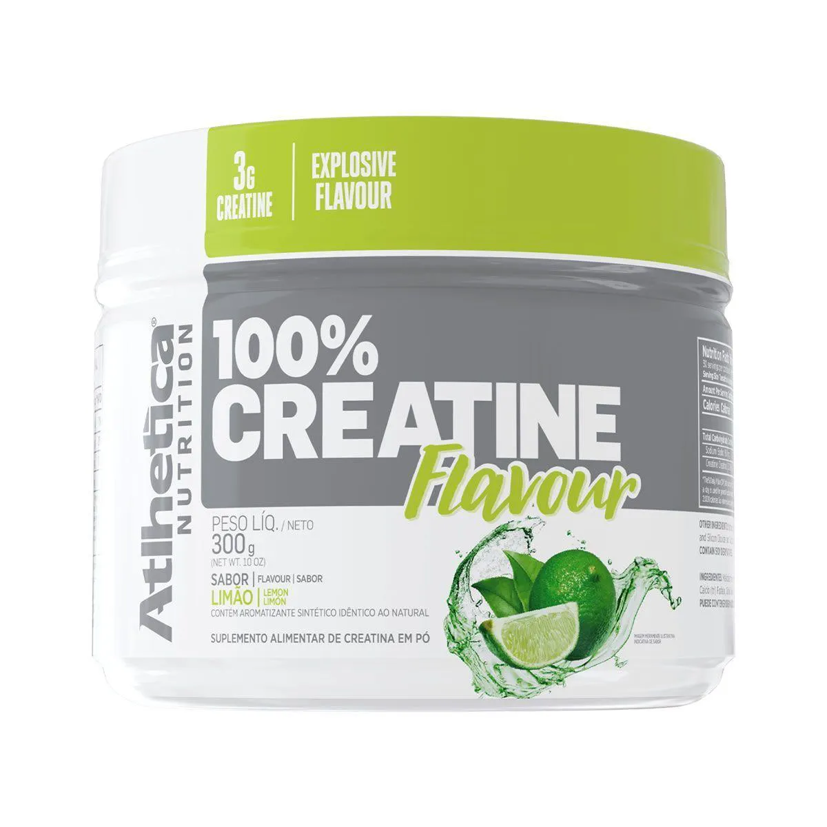 100% CREATINE FLAVOUR - 300G LIMãO - ATLHETICA NUTRITION