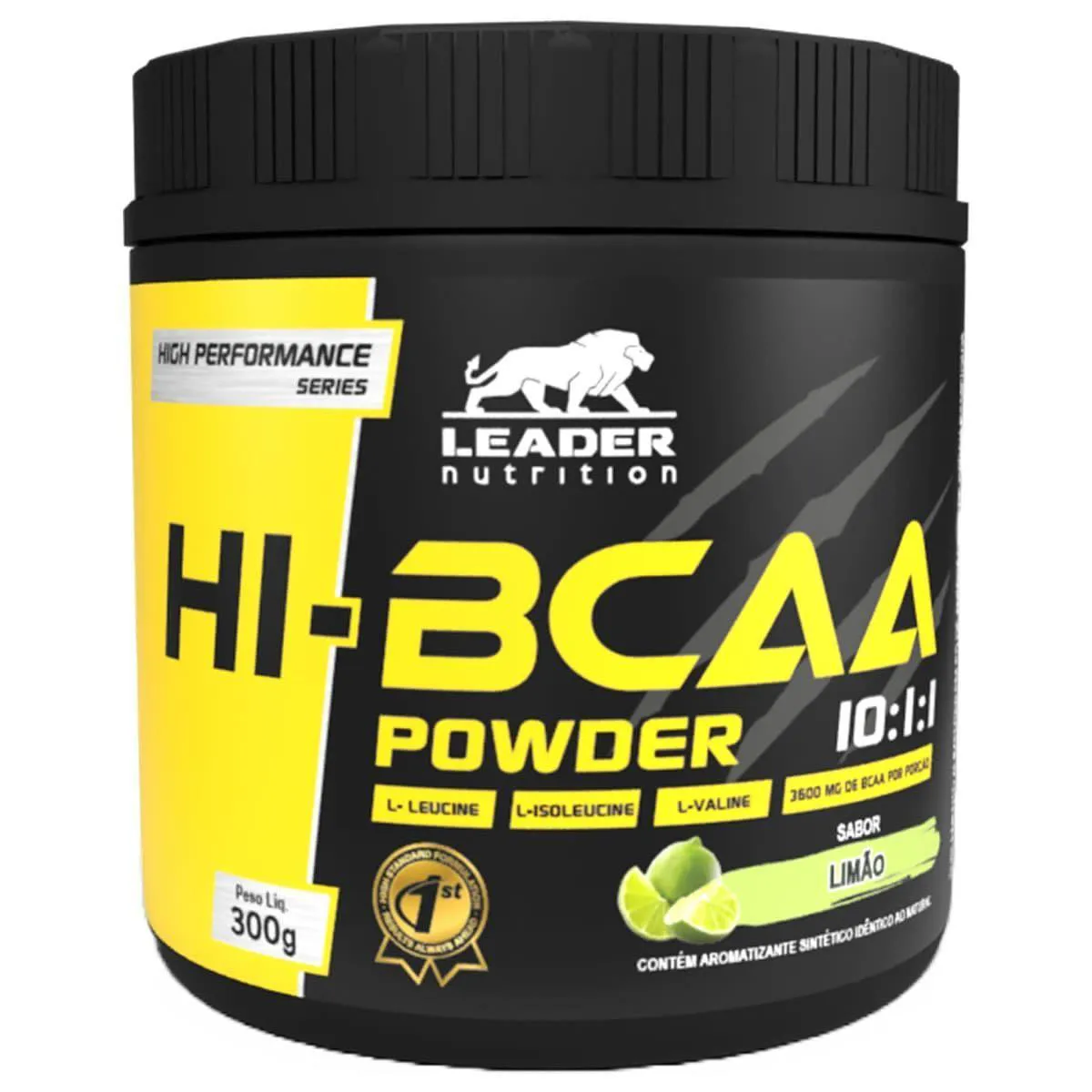 BCAA POWDER 10:1:1 - 300G LIMãO - LEADER NUTRITION