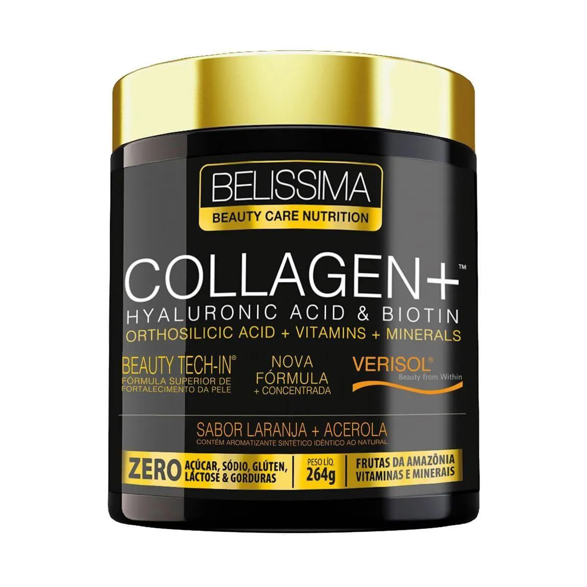 COLLAGEN PLUS BELISSIMA - 264G LARANJA COM ACEROLA - BLACK SKULL
