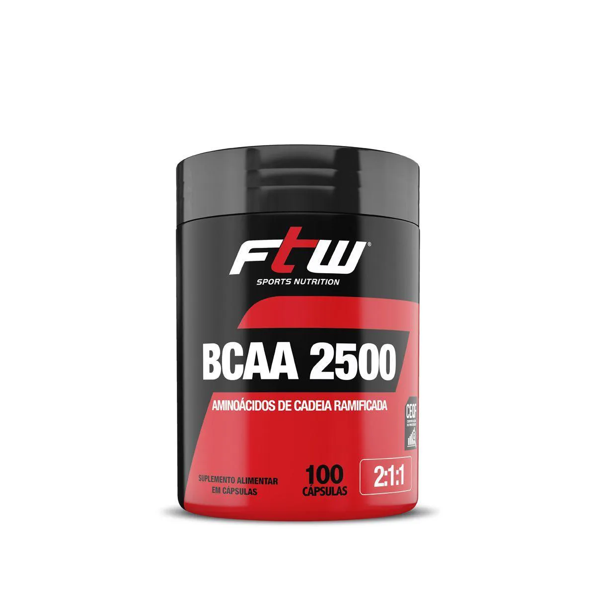 BCAA 2500 2:1:1 - 100 CáPSULAS - FTW