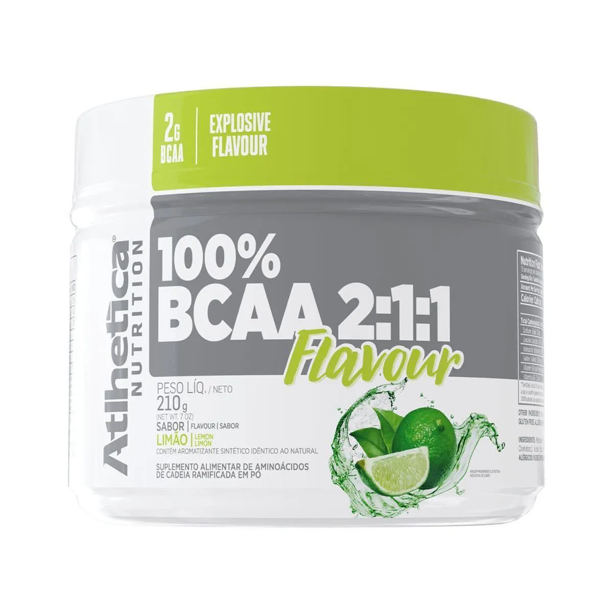 100% BCAA 2:1:1 FLAVOUR - 210G LIMãO - ATLHETICA