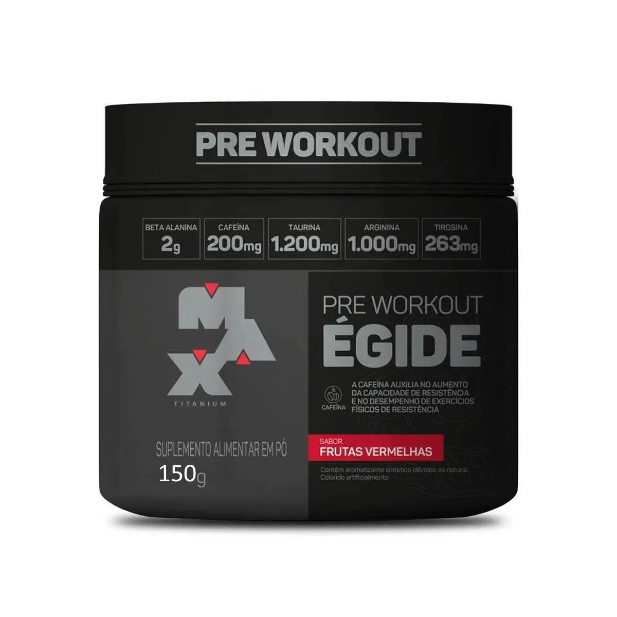 Pré-Treino Égide Max Titanium Frutas Vermelhas 150g