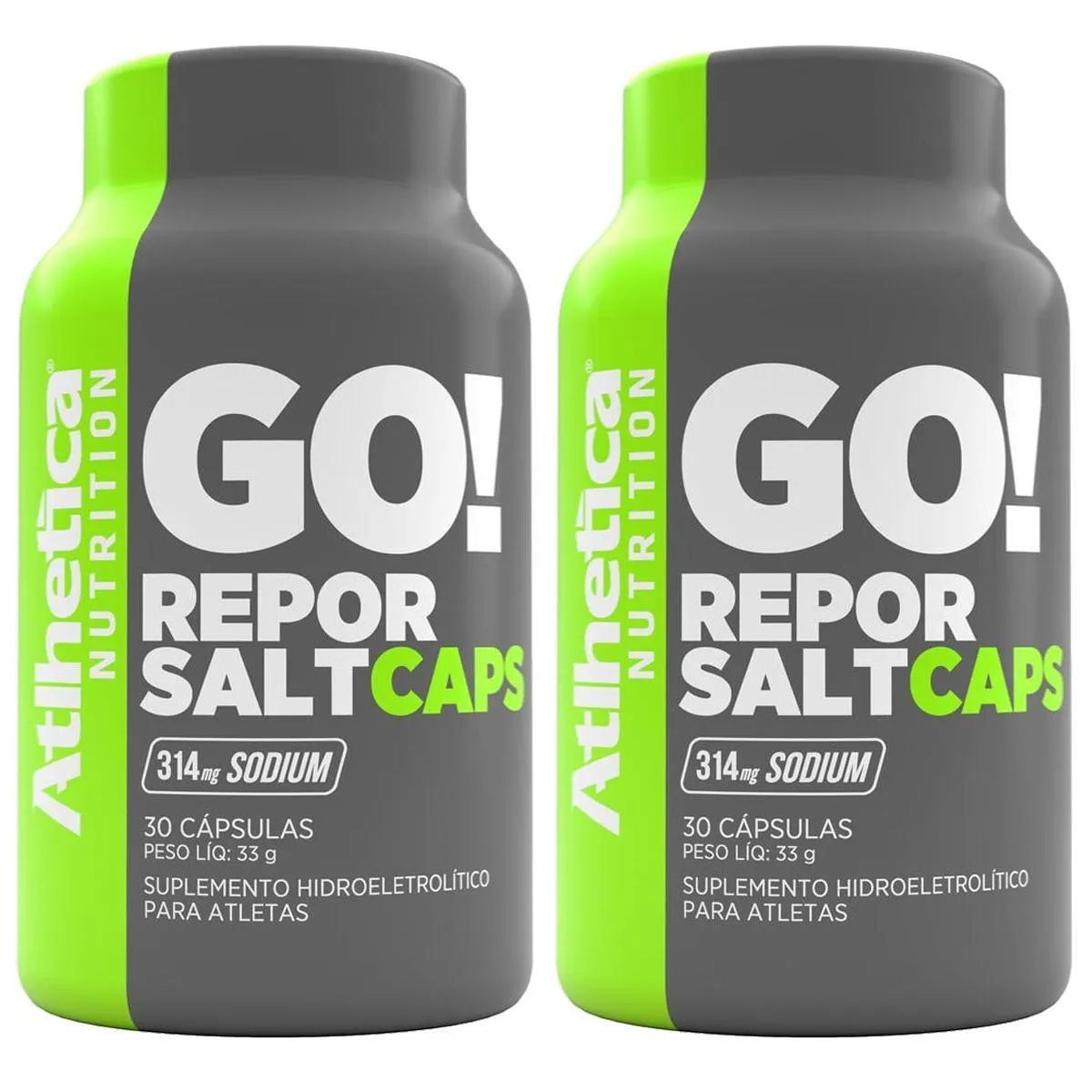 Kit Repositor Hidroeletrolítico Atlhetica Nutrition Repor Salt Caps Endurance Series 30 cápsulas 2 unidades