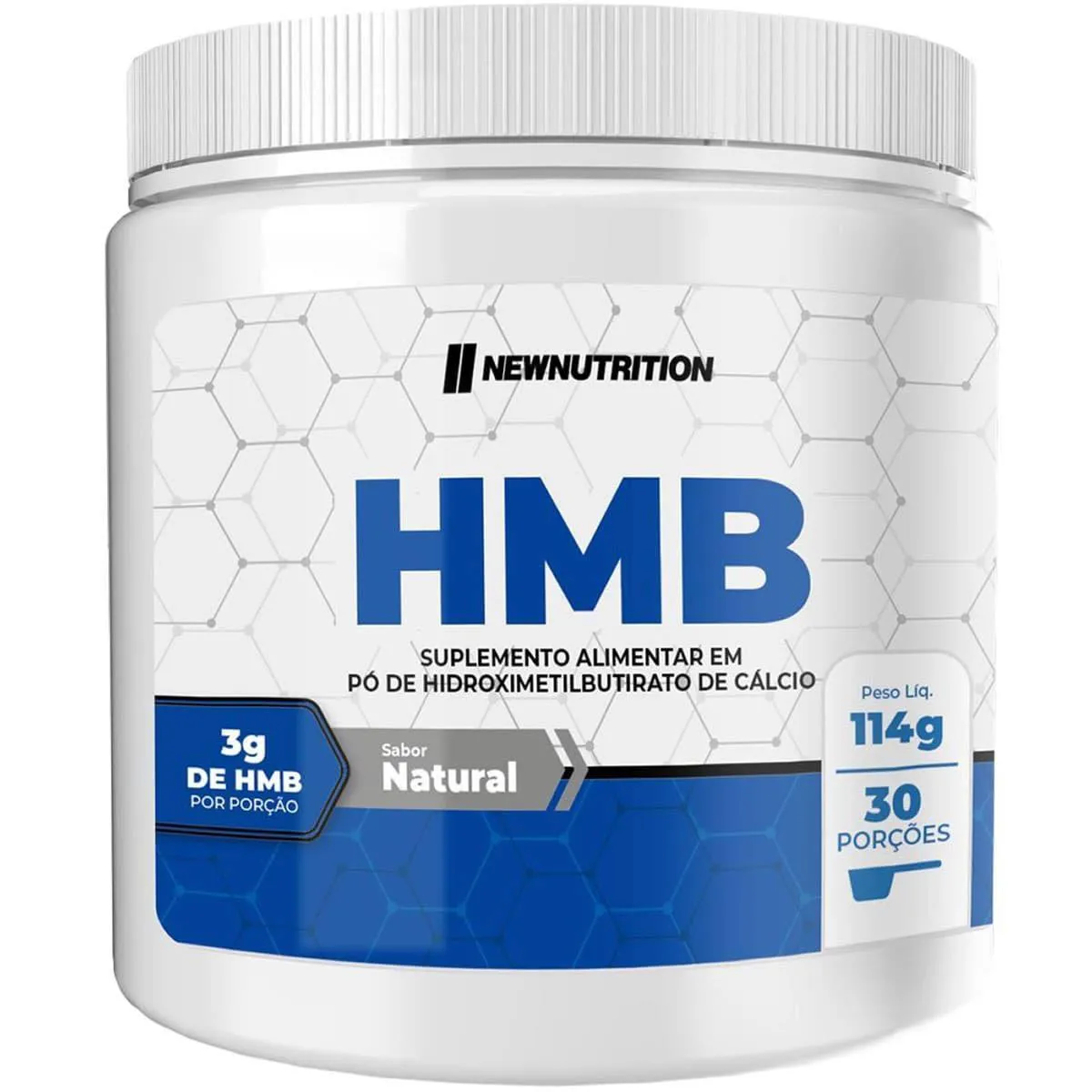 Suplemento HMB em Pó Newnutrition Natural 114g 