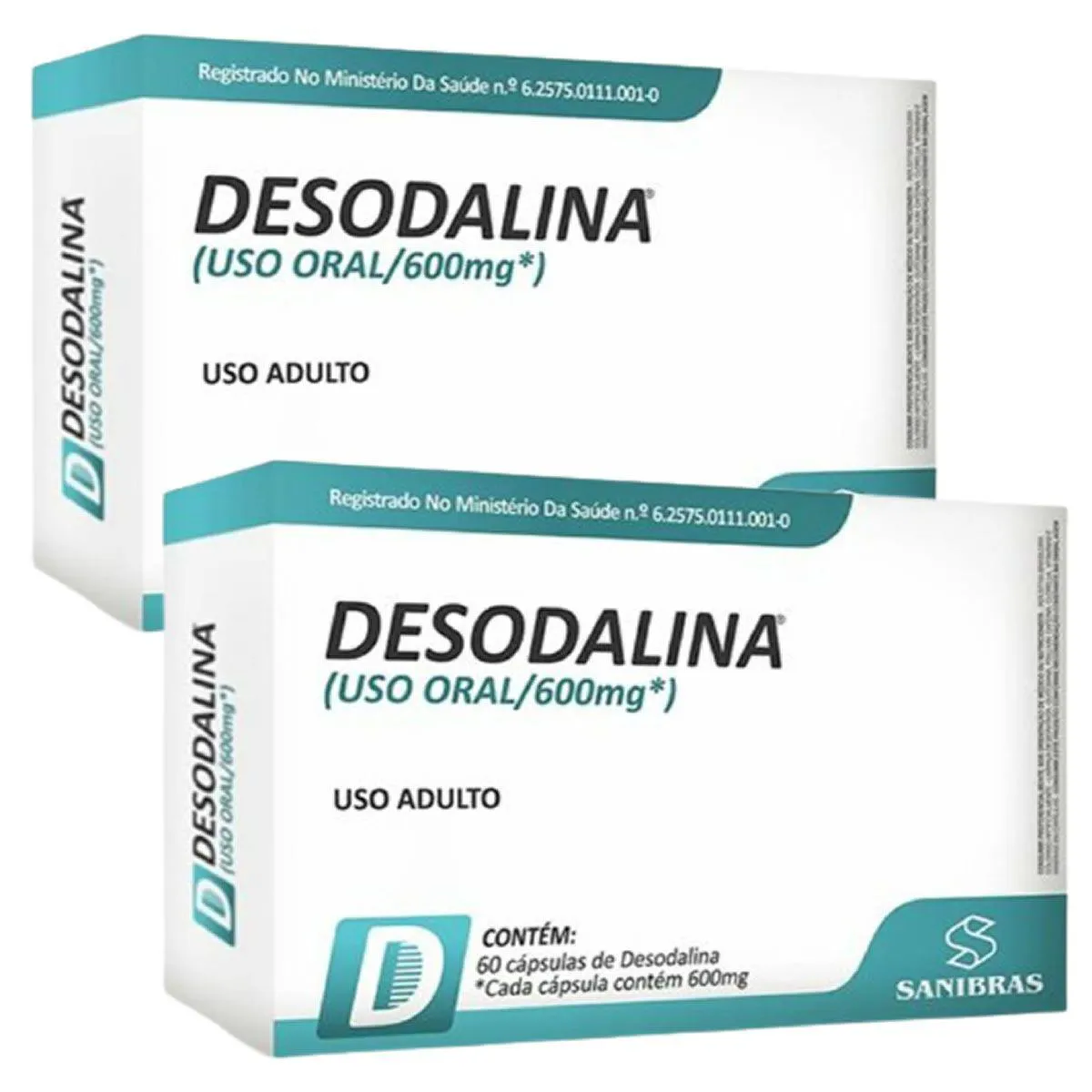 KIT 2X DESODALINA - 60 CáPSULAS - SANIBRAS | Droga Raia