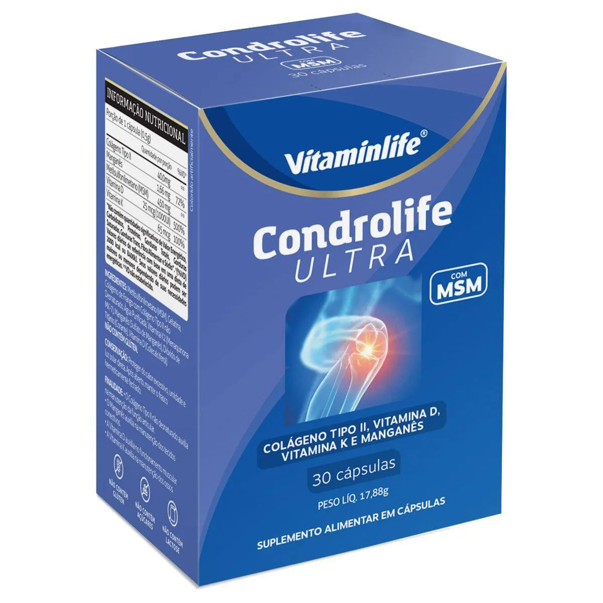 CONDROLIFE ULTRA COLáGENO TIPO II - 30 CáPSULAS - VITAMINLIFE
