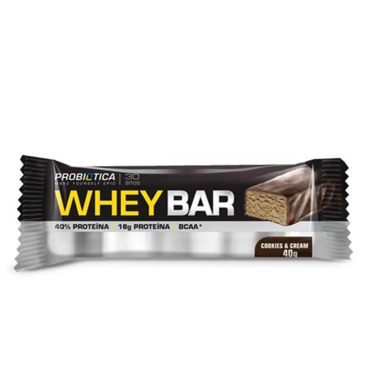 WHEY BAR - 1 UNIDADE COOKIES E CREAM - PROBIóTICA