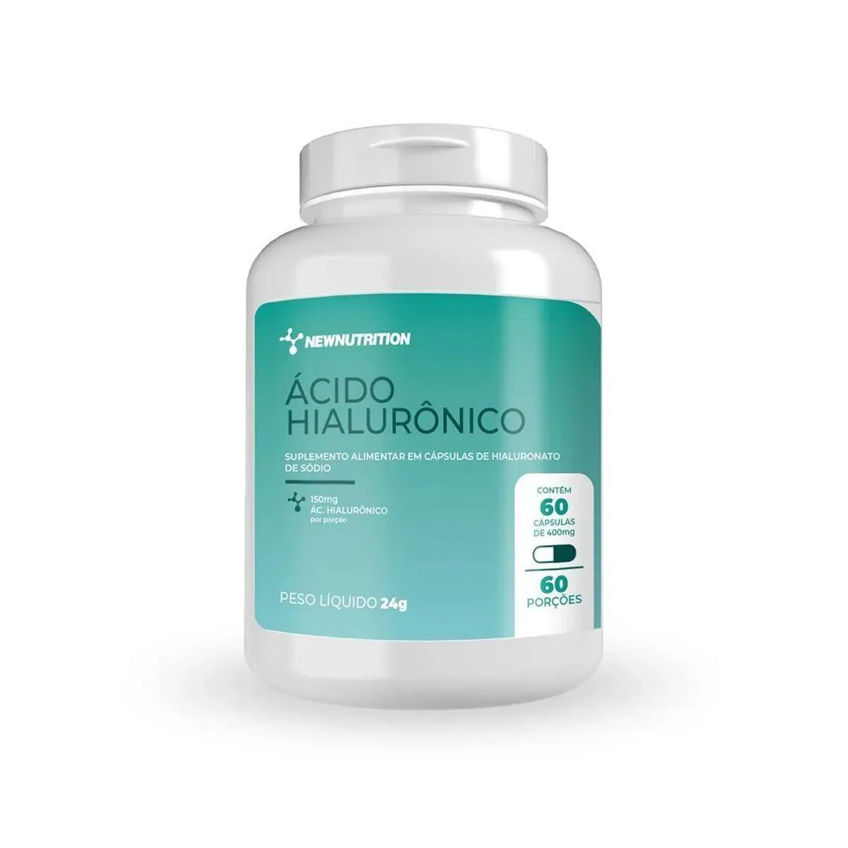 ÁCIDO HIALURôNICO 150MG - 60 CáPSULAS - NEWNUTRITION