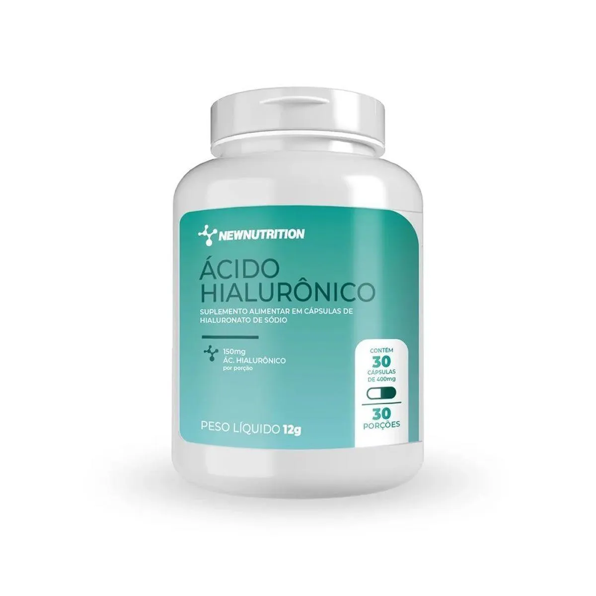 ÁCIDO HIALURôNICO 150MG - 30 CáPSULAS - NEWNUTRITION