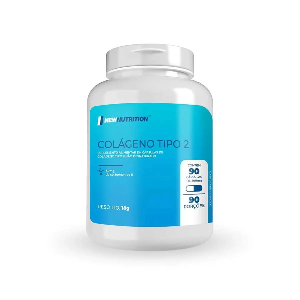 COLáGENO TIPO 2 40MG - 90 CáPSULAS - NEWNUTRITION