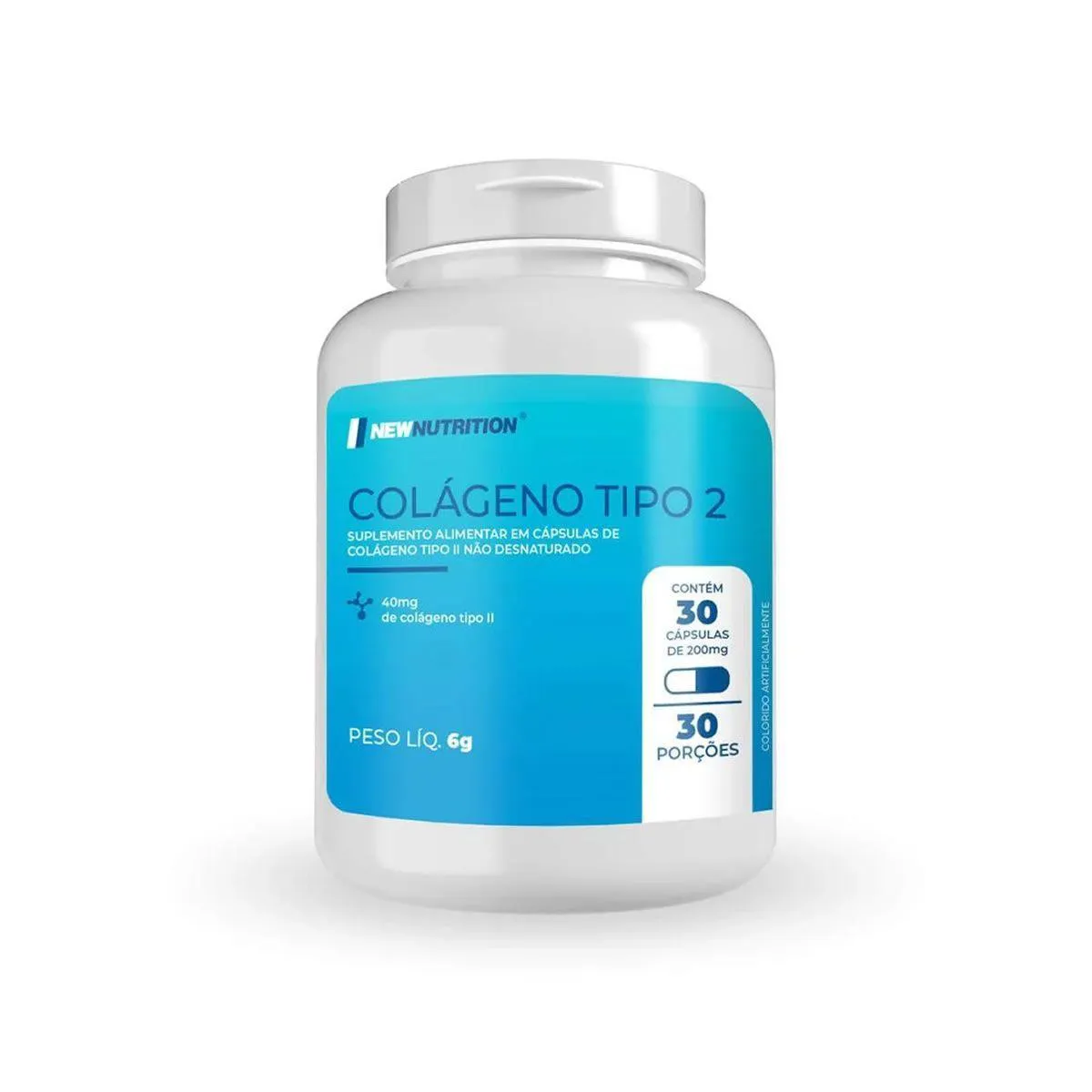 COLáGENO TIPO 2 40MG - 30 CáPSULAS - NEWNUTRITION