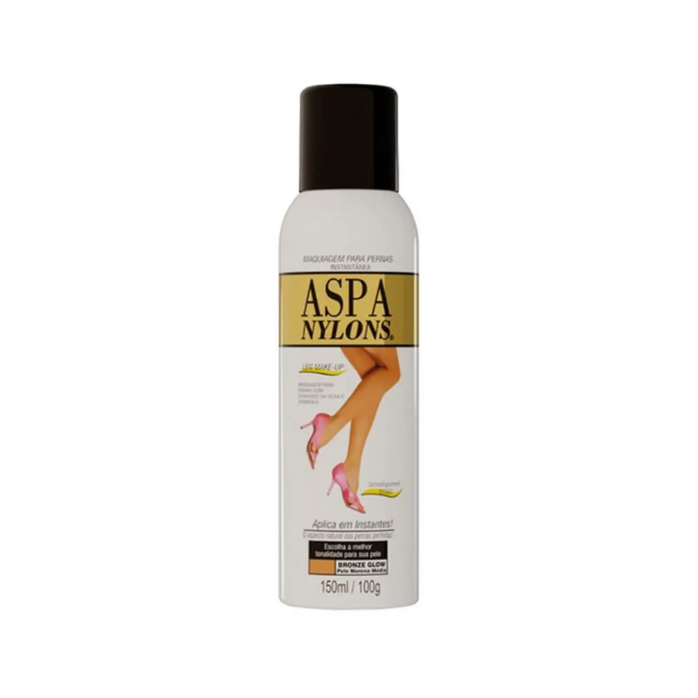 SPRAY MAQUIAGEM PARA PERNAS ASPA NYLONS MORENA MéDIA 150ML