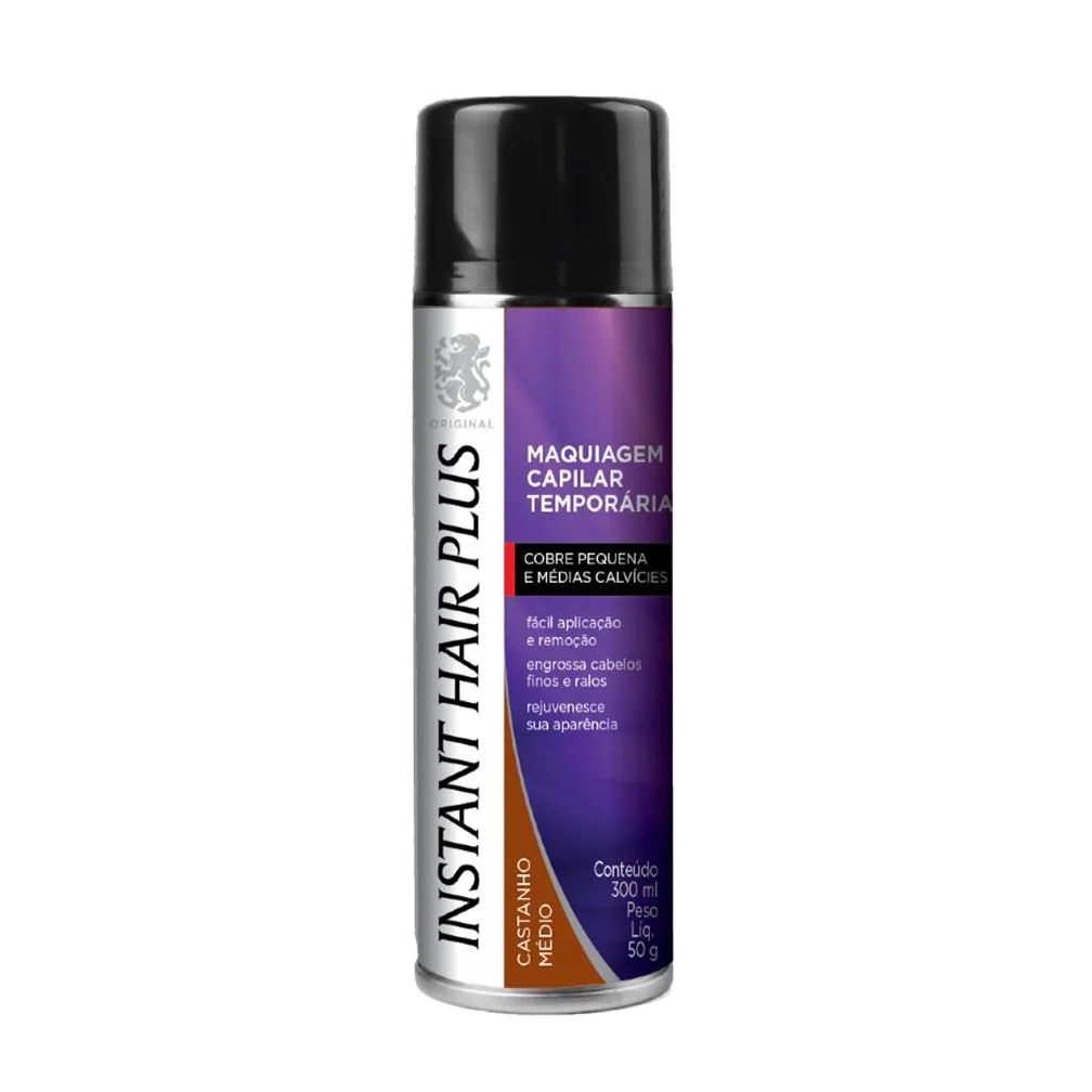 INSTANT HAIR PLUS CASTANHO MéDIO 300ML