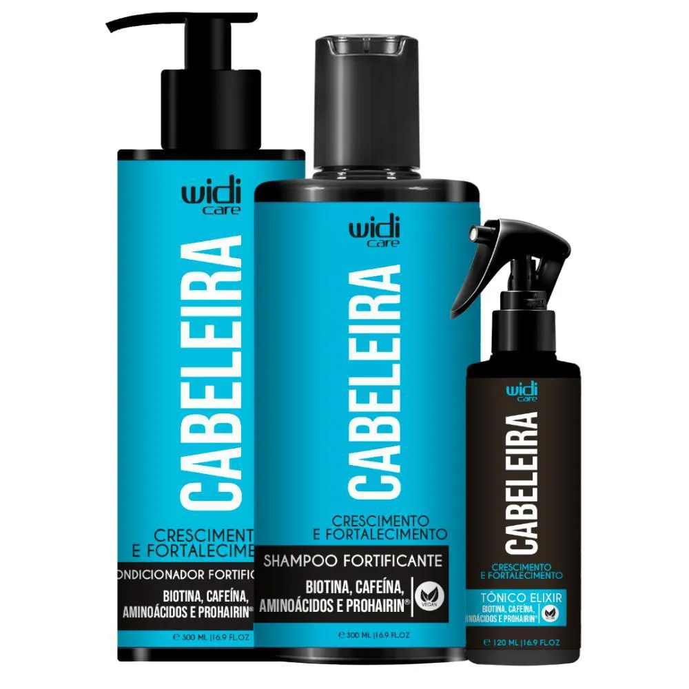 Widi Care Kit Cabeleira Crescimento E Fortalecimento Trio Tônico (3 Produtos)